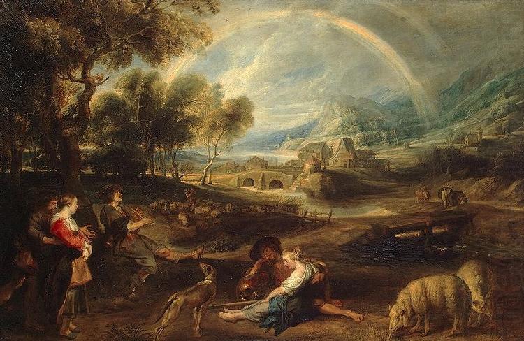 Landscape with Rainbow, Peter Paul Rubens
